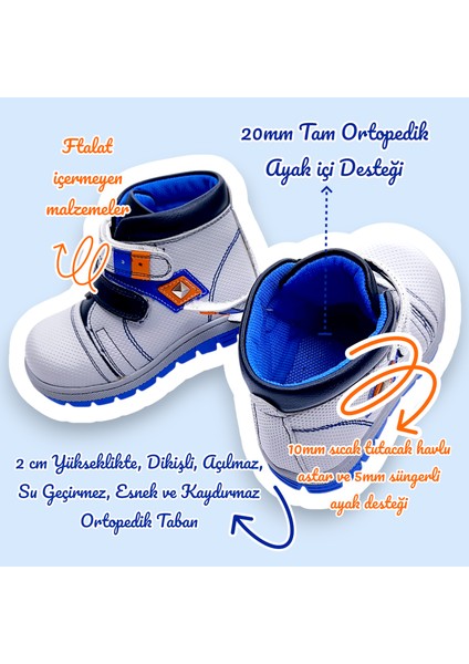 Ortopedik Polar Erkek Bebek ve Çocuk Botu KLSBEPA2305 Gri Saks 21