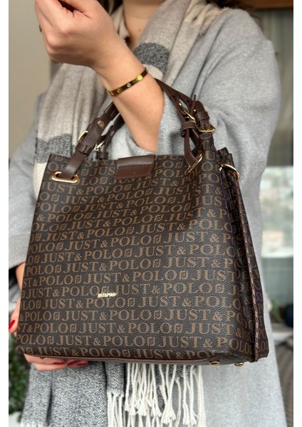 Kadın Örgülü 4 Bölmeli Omuz Çantası ve El Çantası 2180-GD indirimleri