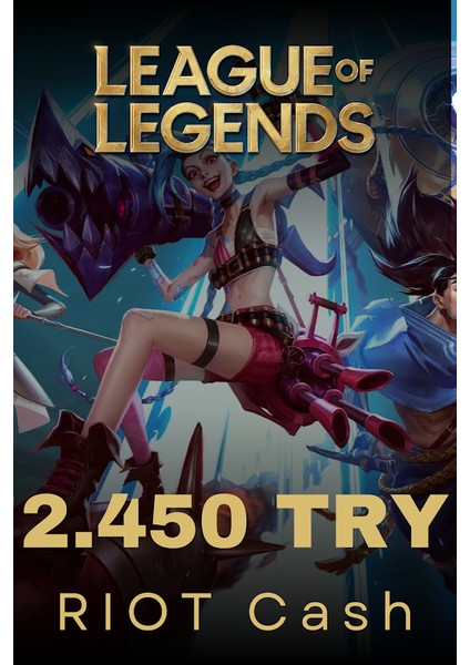 League Of Legends 2450 Try Rıot Cash (14450 Rp)