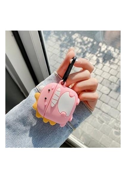 Samsung Galaxy Buds 3 Pro Uyumlu Kulaklık Kılıfı Silikon Dinozor Figürlü modelleri