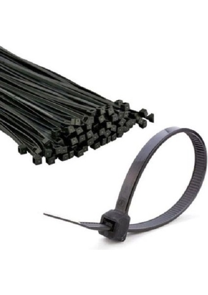Pemsan 25CM x 4,8mm Plastik Cırt Kelepçe Kablo Bağı (100 Adet)