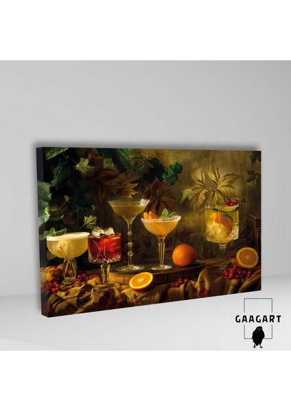 Tekli Yatay Kanvas Cafe Bar Duvar Tablosu Kokteyl Bardakları fiyatları