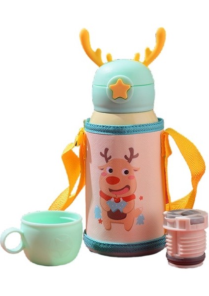 500 Ml. Paslanmaz Çelik Taşınabilir Yalıtımlı Çocuk Suluk - Mor (Yurt Dışından)