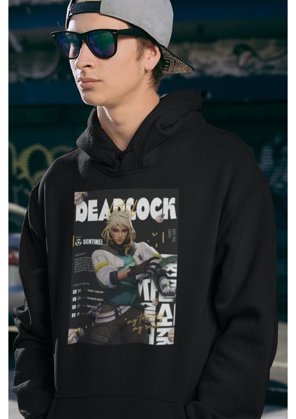 Deadlock Valorant Karakter Baskılı Unisex Oversize Hoodie