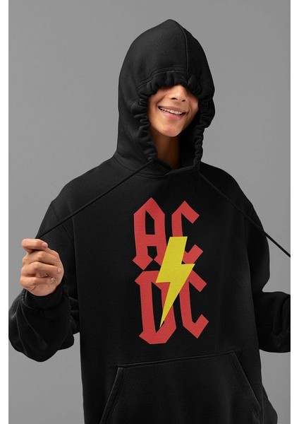 Rock Metal Müzik Grubu Ac Dc Baskılı Unisex Oversize Hoodie fiyatları