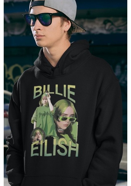 Billie Eilish Baskılı Unisex Oversize Şarkıcı Hoodie fiyatları