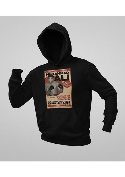 Muhammed Ali Clay Vintage Baskılı Unisex Oversize Efsane Boksör Hoodie modelleri