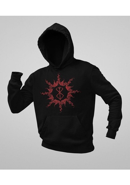 Anime Berserk Dizi Temalı Baskılı Unisex Oversize Hoodie