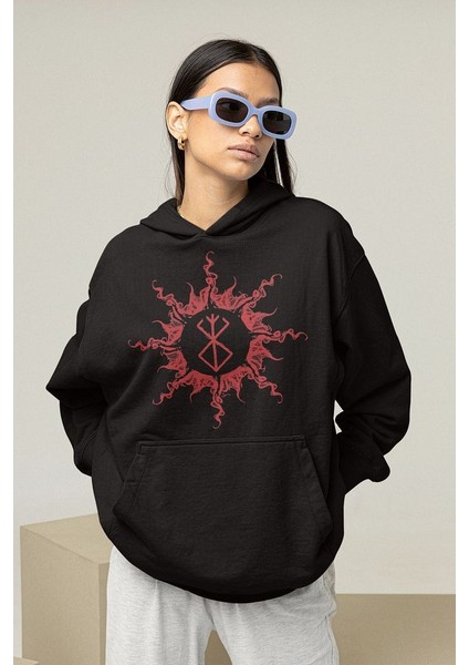 Anime Berserk Dizi Temalı Baskılı Unisex Oversize Hoodie modelleri