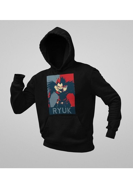Ryuk Anime Karakter Baskılı Unisex Oversize Hoodie