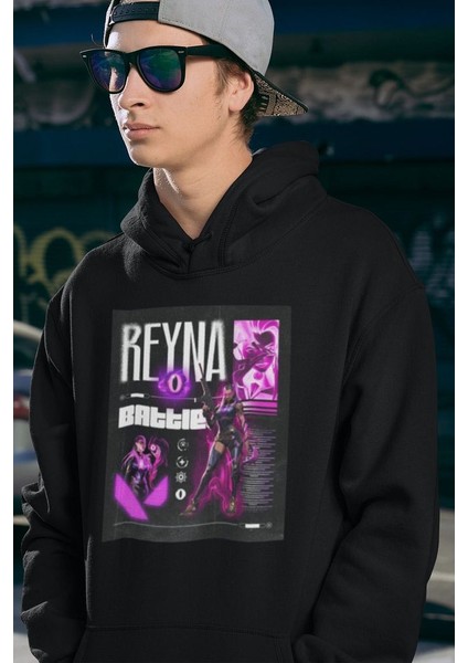 Reyna Battle Yazılı Unisex Oversize Vallorant Hoodie fiyatları