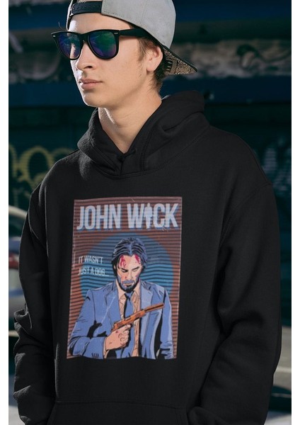 It Wasn't Just A Dog Yazılı Unisex Oversize John Wick Hoodie