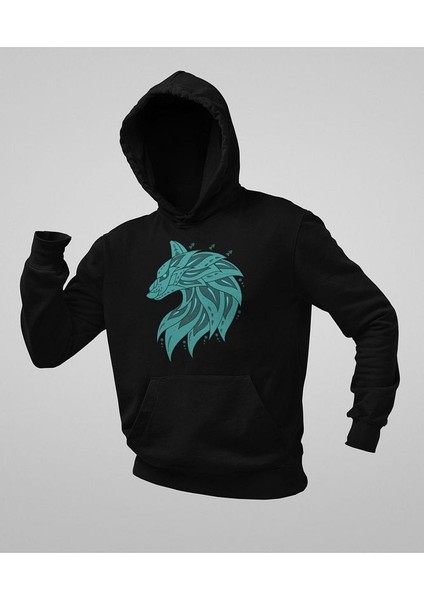 Kurt Desenli Unisex Oversize Hoodie modelleri