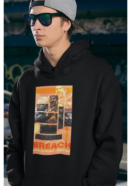 Vallorant Breach Baskılı Unisex Oversize Hoodie