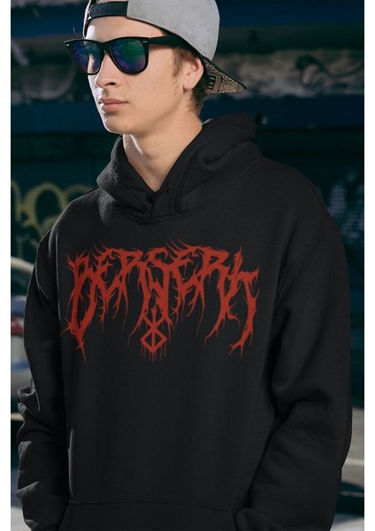 Berserk Anime Dizi Baskılı Unisex Oversize Hoodie