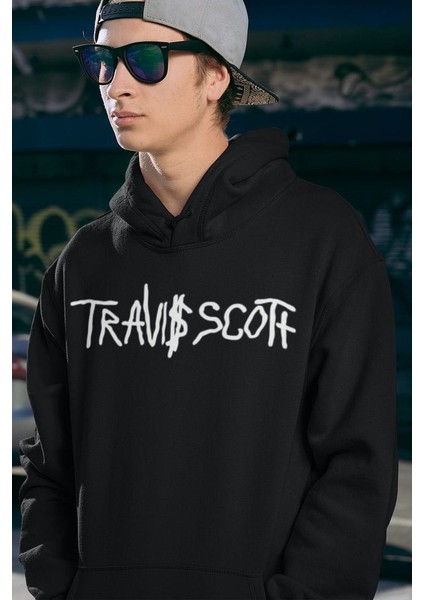 Travis Scott Yazılı Unisex Oversize Hoodie