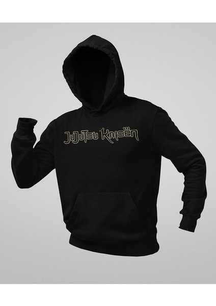 Jujutsu Kaisen Yazılı Unisex Oversize Anime Hoodie