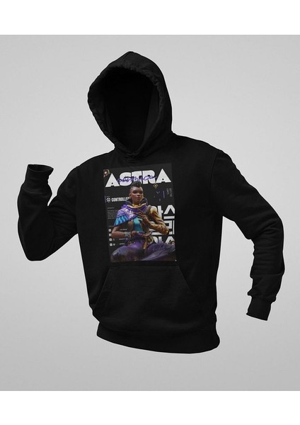 Astra Controller Baskılı Unisex Oversize Vaalorant Hoodie