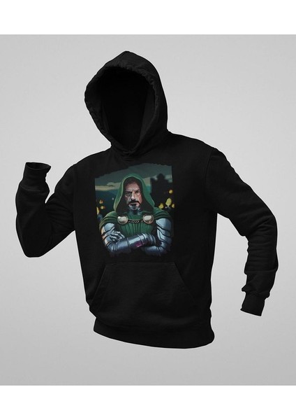 2026 Doctor Doomsday Baskılı Unisex Oversize Marvel Hoodie modelleri