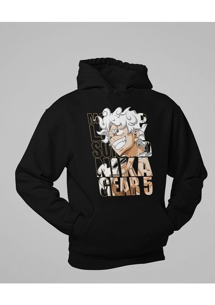 Monkey D. Luffy Nika Gear 5 Baskılı Unisex Oversize Anime Hoodie