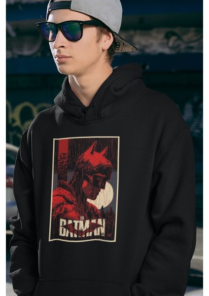 The Batman Baskılı Unisex Oversize Dc Hoodie