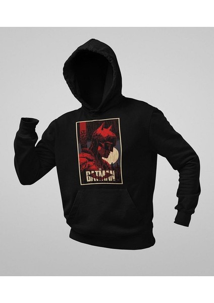 The Batman Baskılı Unisex Oversize Dc Hoodie modelleri