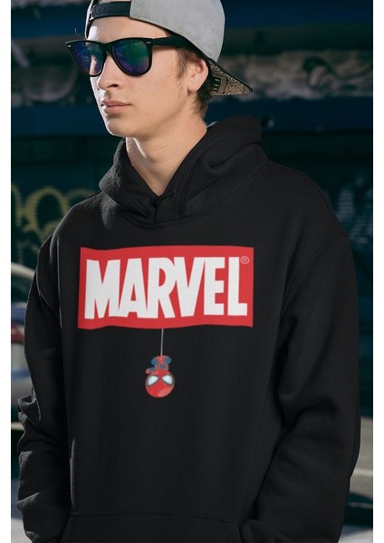 Tasarım Marvel Baskılı Unisex Oversize Hoodie fiyatları