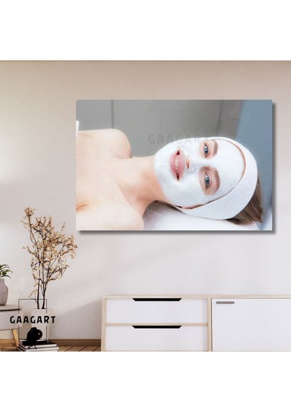 Tekli Yatay Kanvas Güzellik Estetik Merkezi Duvar Tablosu Kadın
