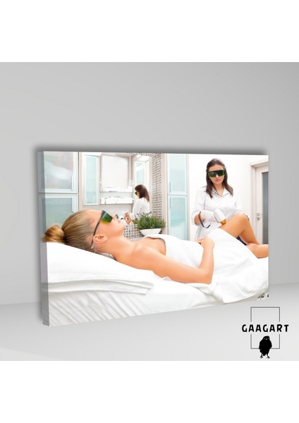 Tekli Yatay Kanvas Lazer Estetik Güzellik Merkezi Tablosu fiyatları