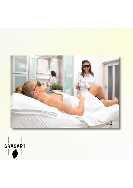 Tekli Yatay Kanvas Lazer Estetik Güzellik Merkezi Tablosu modelleri