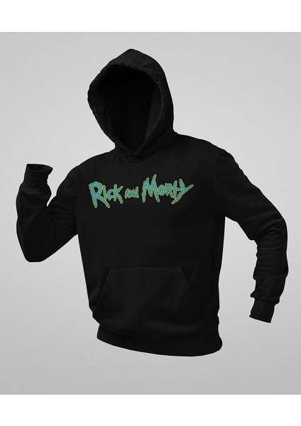 Rick And Morty Yazılı Unisex Oversize Hoodie