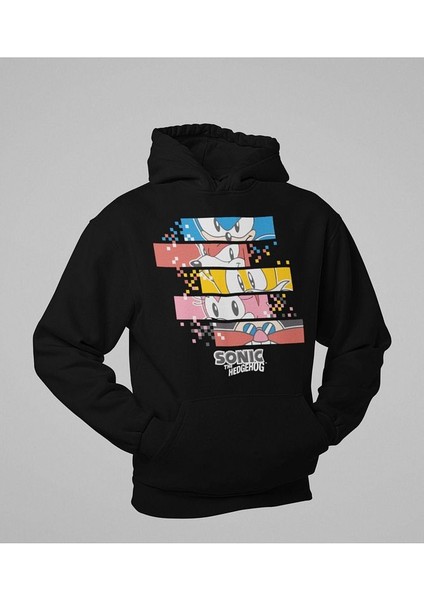 Sonic The Hedgehog Baskılı Unisex Oversize Çizgi Film Hoodie