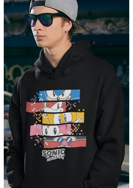 Sonic The Hedgehog Baskılı Unisex Oversize Çizgi Film Hoodie fiyatları