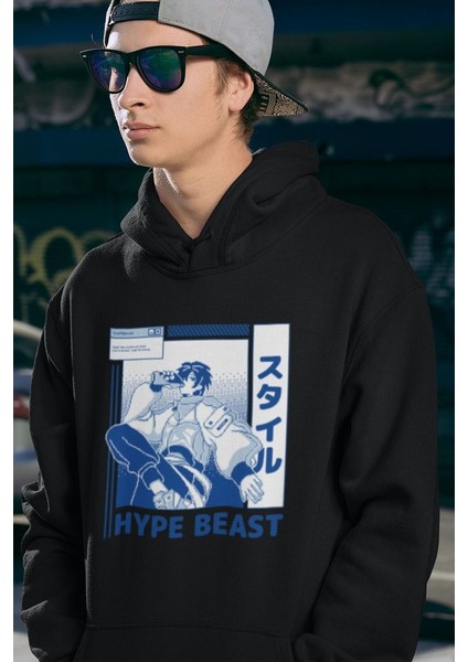 Hype Beast Baskılı Unisex Oversize Anime Hoodie fiyatları