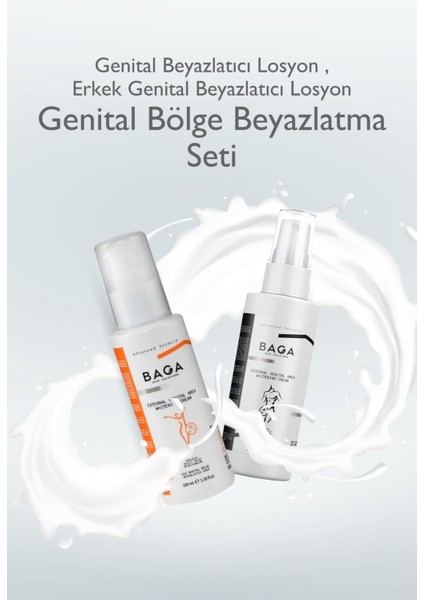 Genital Bölge Beyazlatıcı Losyon & Erkek Genital Bölge Beyazlatıcı Losyon 2'Li Set