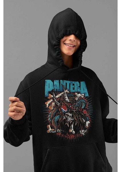 Pantera Baskılı Unisex Oversize Rock Metal Hoodie fiyatları