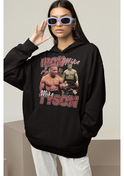 Iron Mike Tyson Baskılı Unisex Oversize Efsane Boksör Hoodie fiyatları