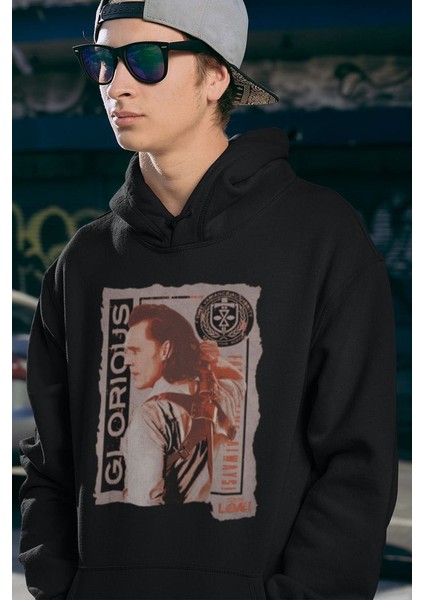 Avengers Loki Baskılı Unisex Oversize Marvel Hoodie