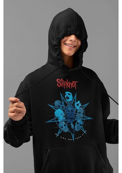 Slipknot We Are Not Your Kind Yazılı Unisex Oversize Hoodie fiyatları