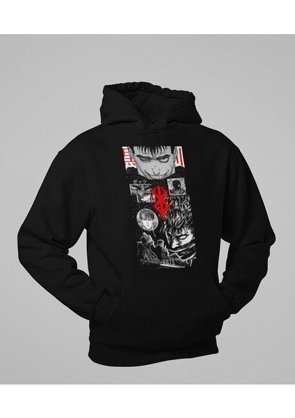 Guts Anime Berserk Baskılı Unisex Oversize Hoodie modelleri