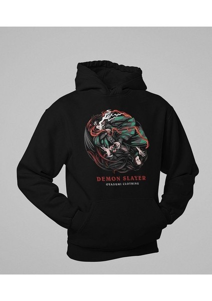 Demon Slayer Baskılı Unisex Oversize Anime Hoodie