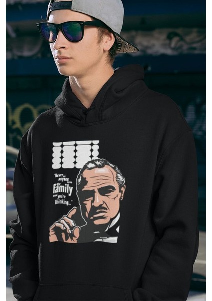 Godfather Film Baskılı Unisex Oversize Family Hoodie