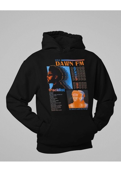 The Weeknd 103.5 Dawn Fm Baskılı Unisex Oversize Rapper Hoodie