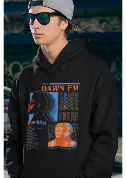 The Weeknd 103.5 Dawn Fm Baskılı Unisex Oversize Rapper Hoodie fiyatları