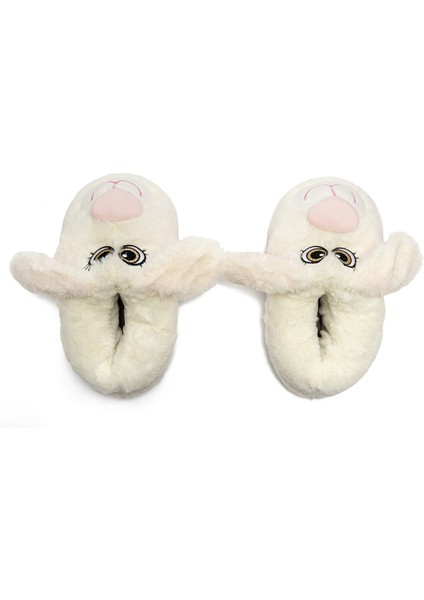 Raby Kadın Hayvanlı Panduf Beyaz 36/41