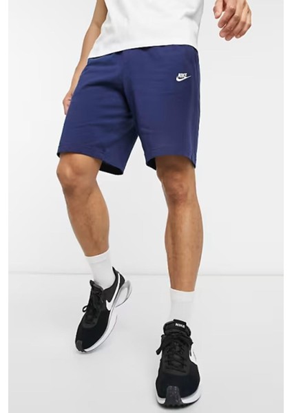Sportswear Club Jersey Cotton Shorts Pamuklu Ince Yazlık Şort Lacivert modelleri