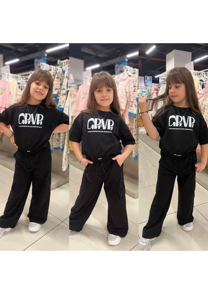 Kız Çocuk Siyah Eşofman Takımı modelleri
