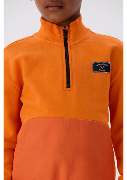 Bg Store Erkek Çocuk Oranj Sweatshirt