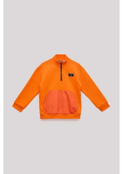 Bg Store Erkek Çocuk Oranj Sweatshirt