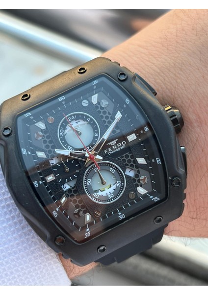 Silikon Kordon Iç Fonksiyonları Aktif 30 mt Suya Dayanıklı Erkek Kol Saat EFM.31346-H fiyatları